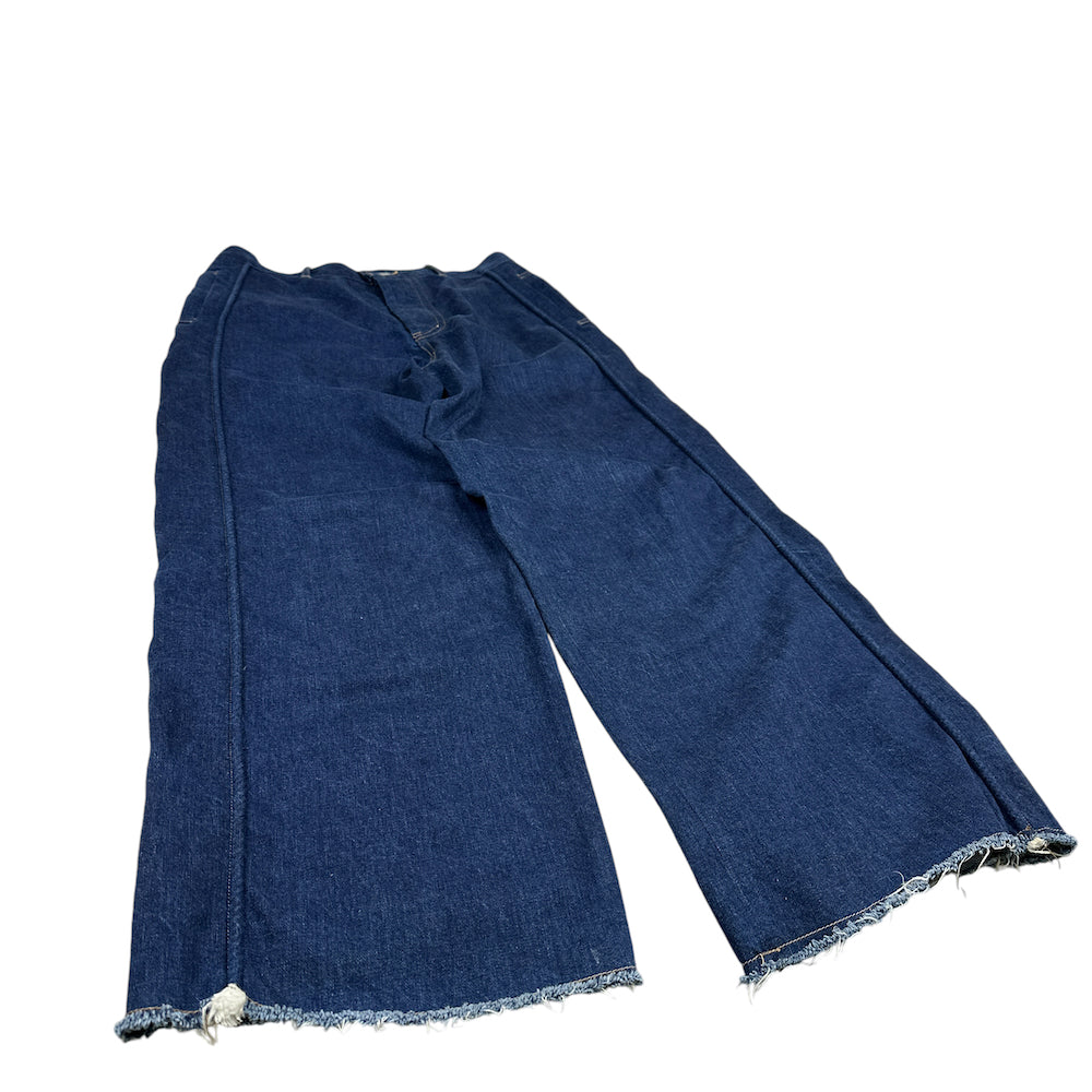 SHINYA KOZUKA FRAYED BAGGY DENIM