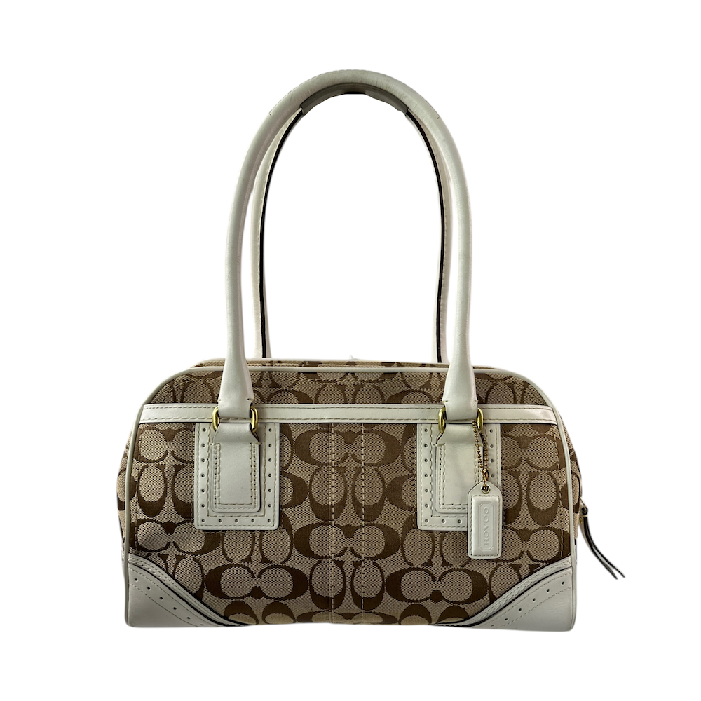 COACH SIGNATURE CANVAS SHOULDER BAG