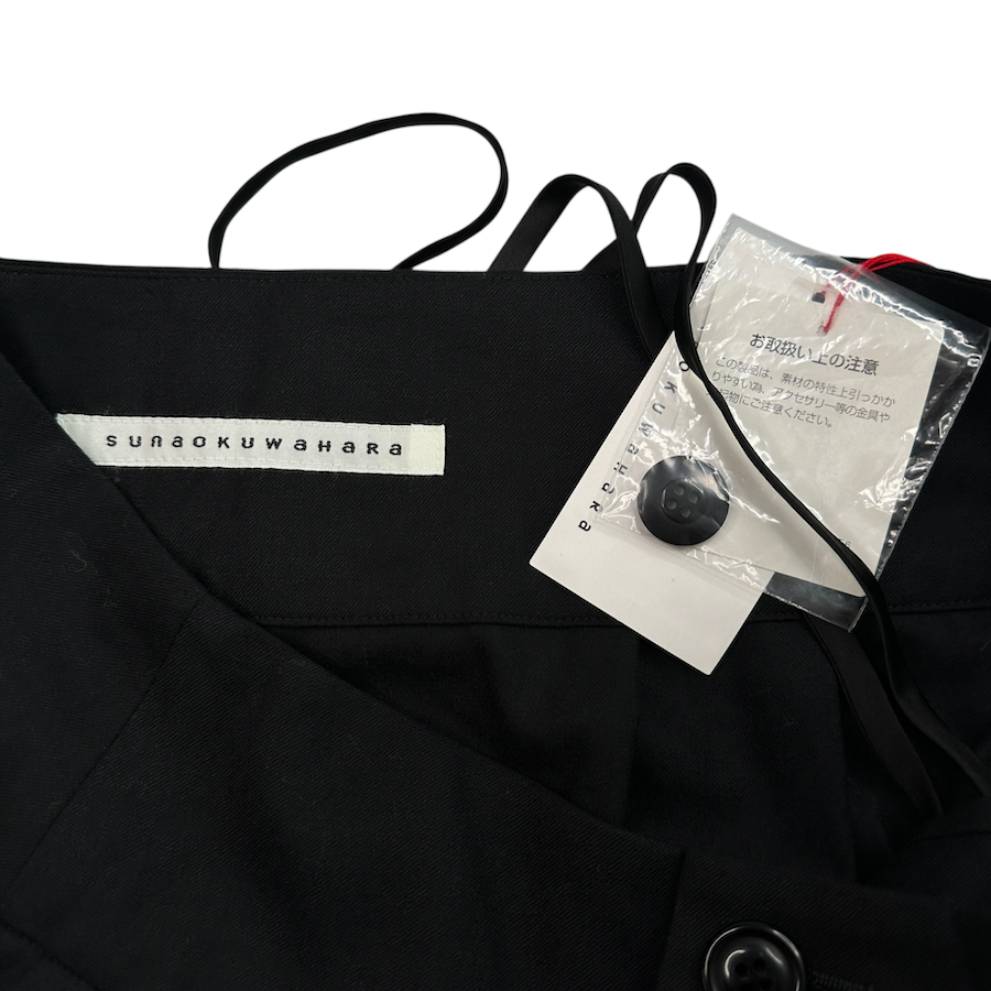(NEW) SUNAO KUWAHARA DOUBLE LAYER PLEATED SKIRT - BLACK