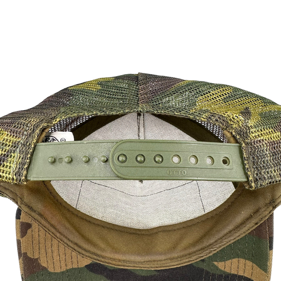 CHROME HEARTS HOLLYWOOD F*CK CAMO TRUCKER HAT