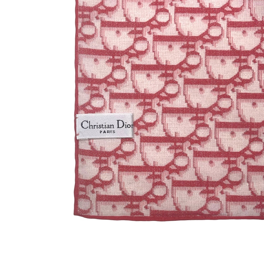 DIOR RED SILK COTTON SCARF