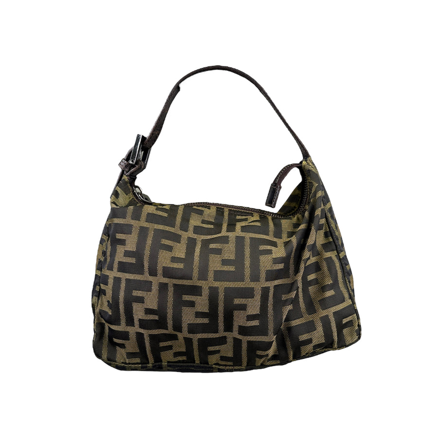 FENDI ZUCCA CANVAS LIGHTWEIGHT MINI POCHETTE BAG