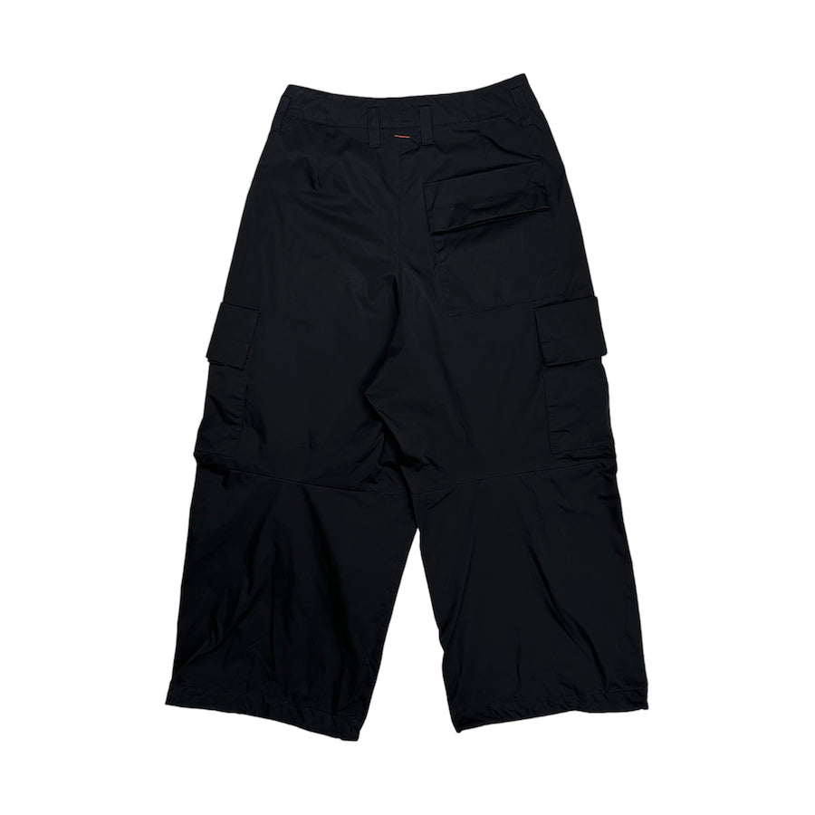 (XS) SHINYA KOZUKA NYLON BAGGY PANTS - BLACK