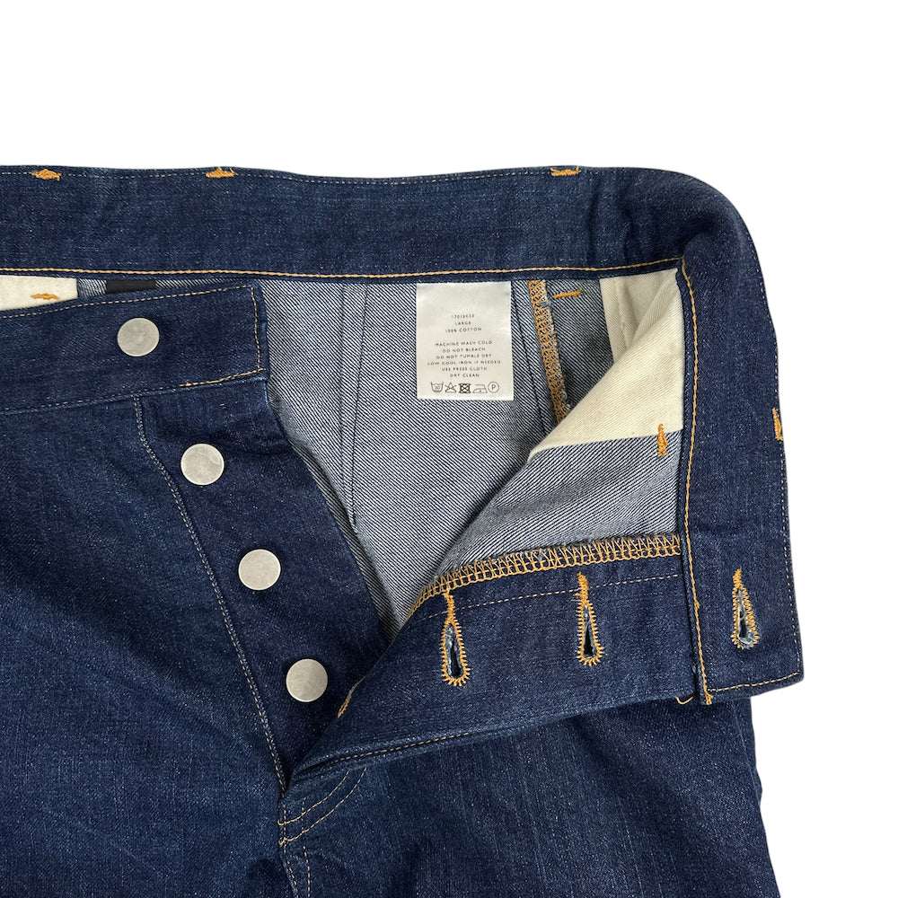 SHINYA KOZUKA FRAYED BAGGY DENIM