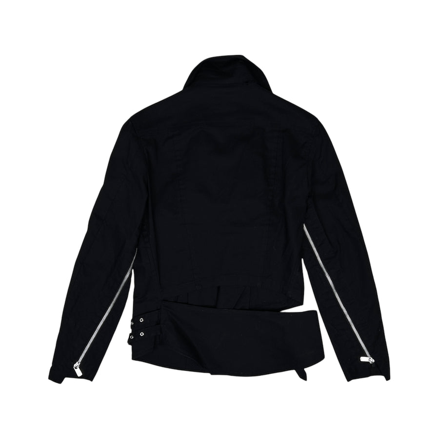 LIMI FEU ASYMMETRICAL ZIP JACKET - BLACK