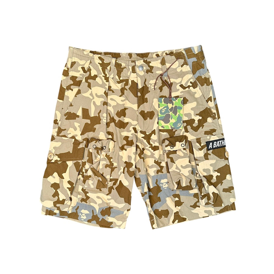 (BRAND NEW) BAPE DIGI CAMO CARGO SHORTS - BROWN