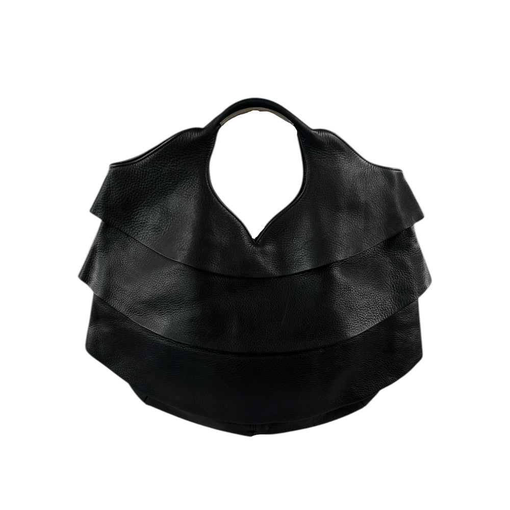 MICHIAMO CIRCULAR LEATHER SHOULDER BAG
