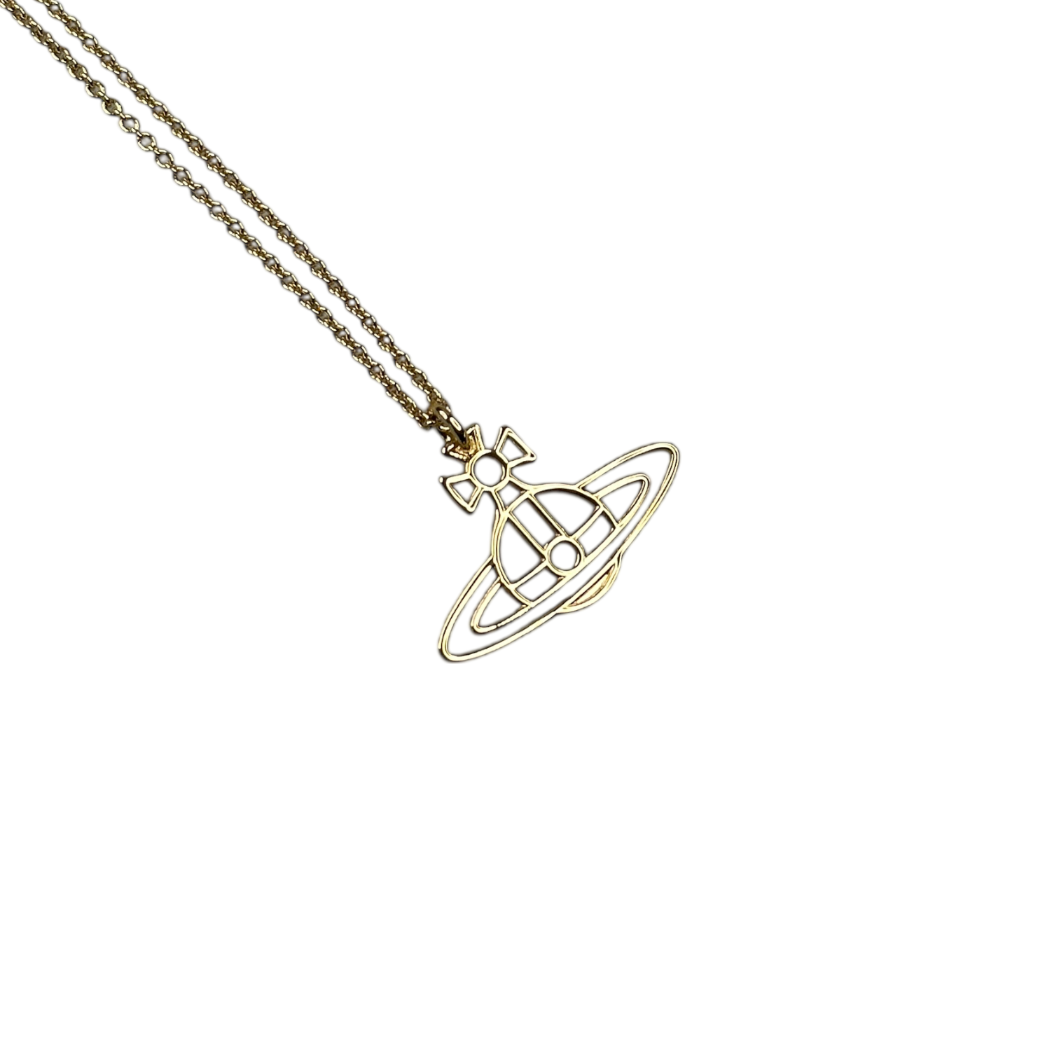 VIVIENNE WESTWOOD THIN LINES ORB NECKLACE - GOLD PLATED (I)