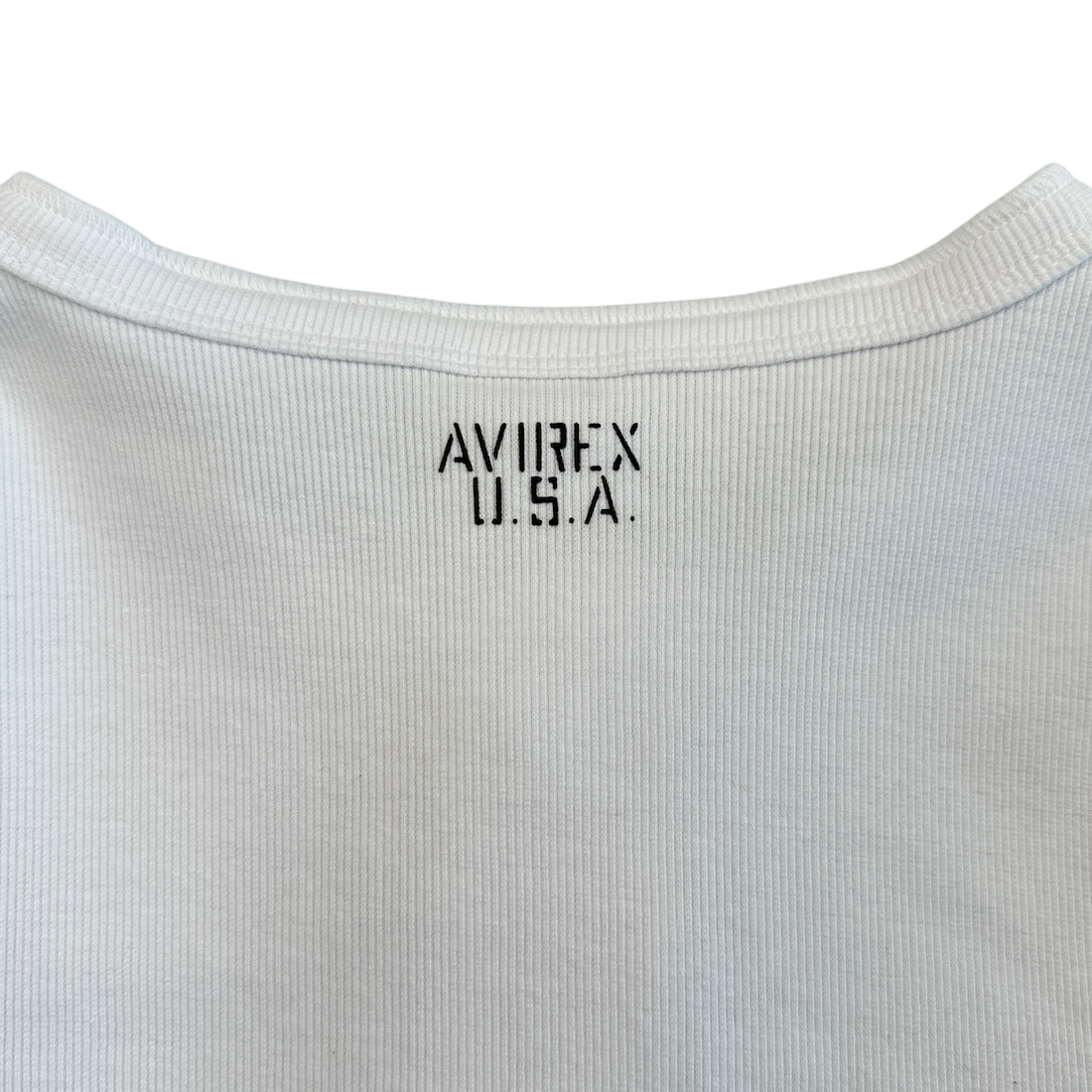 (NEW) AVIREX EVERY DAY HENLEY LONG SLEEVE - WHITE