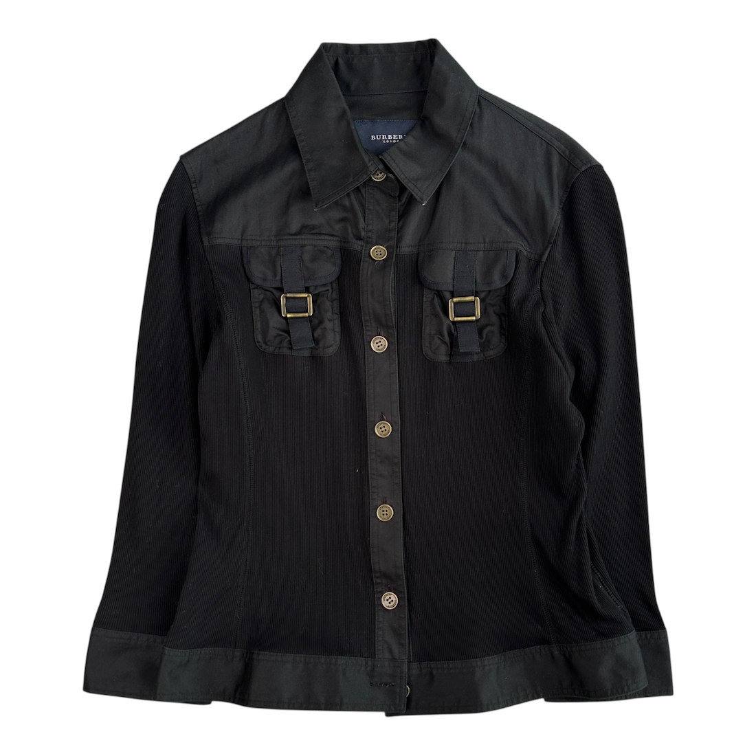 (2) BURBERRY LONDON LONG SLEEVE SHIRT - BLACK