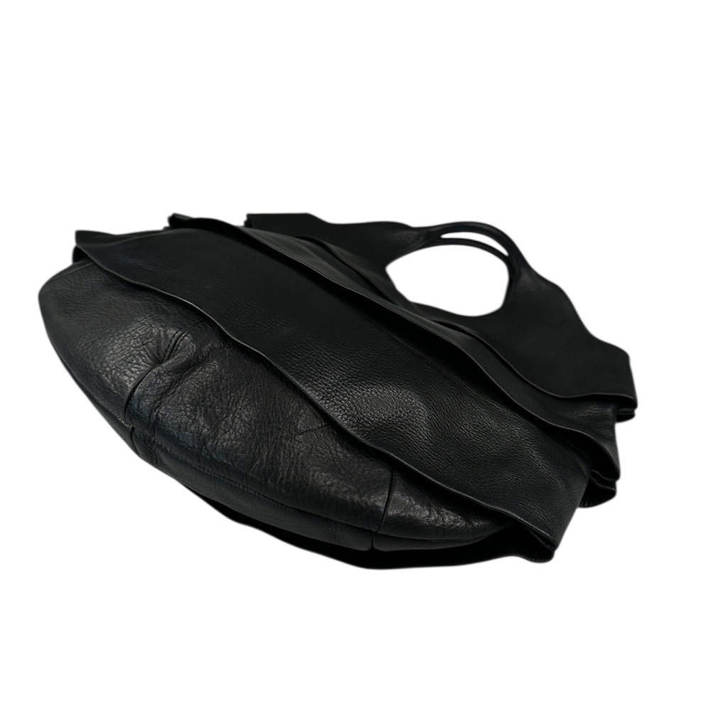MICHIAMO CIRCULAR LEATHER SHOULDER BAG