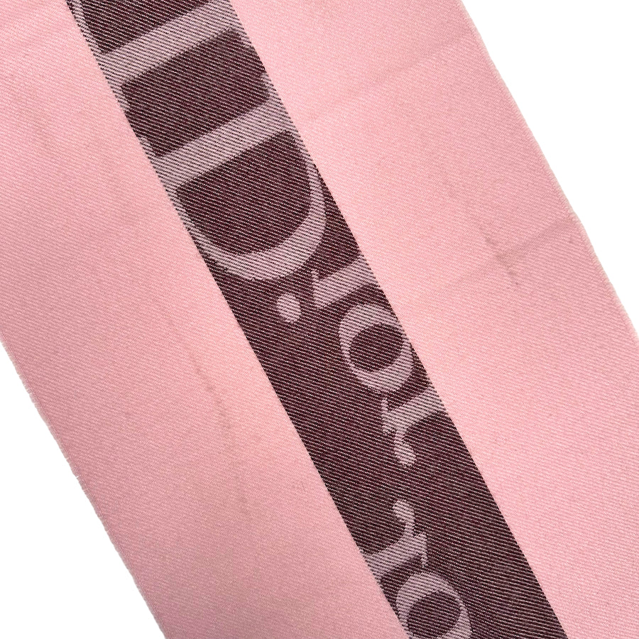 DIOR SPELLOUT SCARF - BABY PINK WOOL/ACRYLIC BLEND