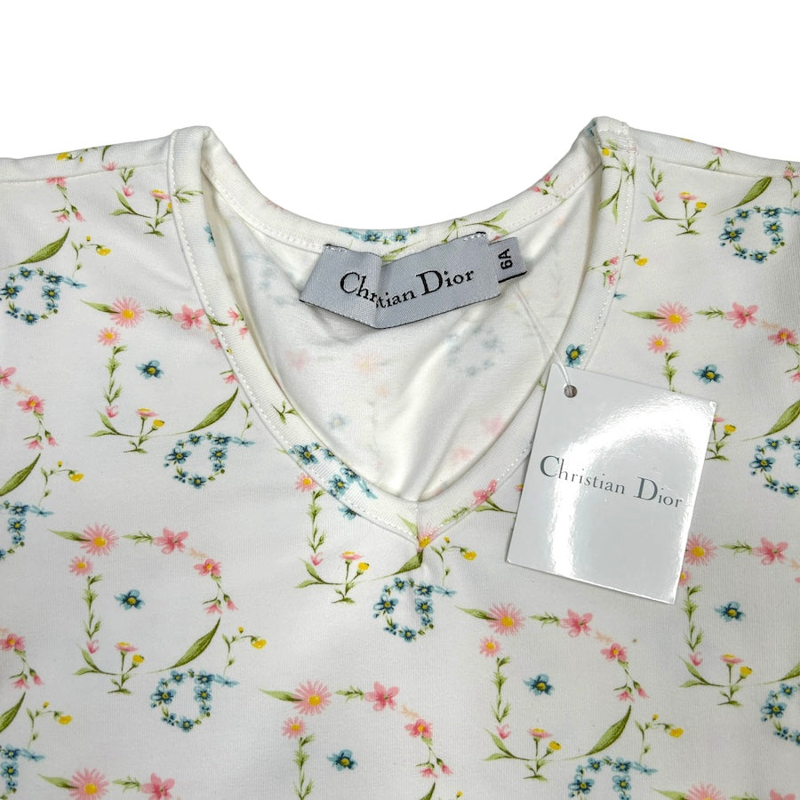 (KIDS) DIOR FLORAL OBLIQUE LOGO LONG SLEEVE (6A)