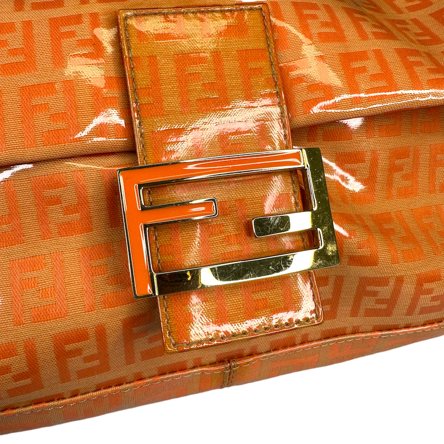 FENDI PEACH ZUCCHINO PVC BAGUETTE BAG