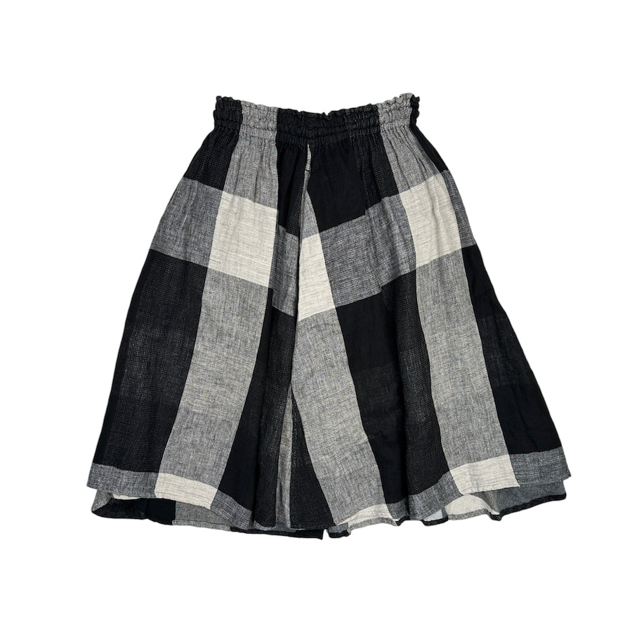 (2) YOHJI YAMAMOTO Y'S COLOUR BLOCK SKIRT - BLACK / GREY