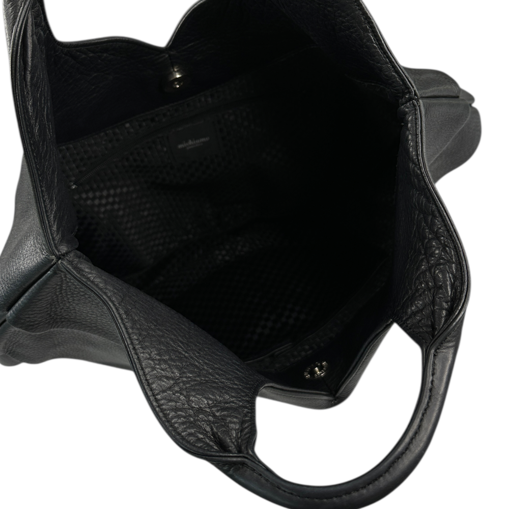 MICHIAMO CIRCULAR LEATHER SHOULDER BAG