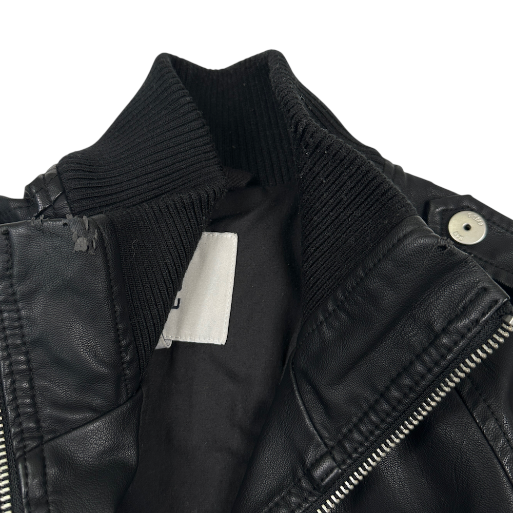 G-STAR RAW FAUX LEATHER JACKET - BLACK