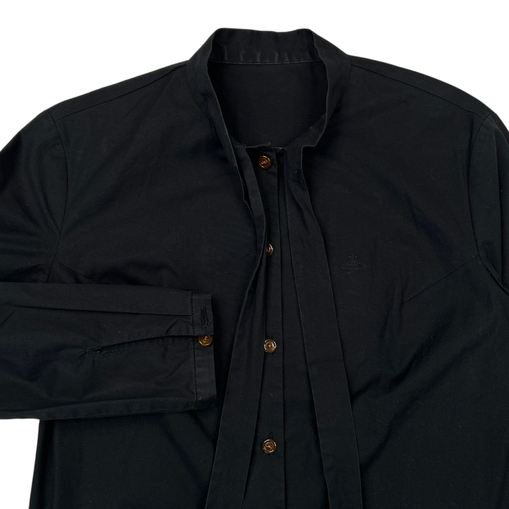 (2) VIVIENNE WESTWOOD RED LABEL BUTTON RIBBON DETAIL SHIRT