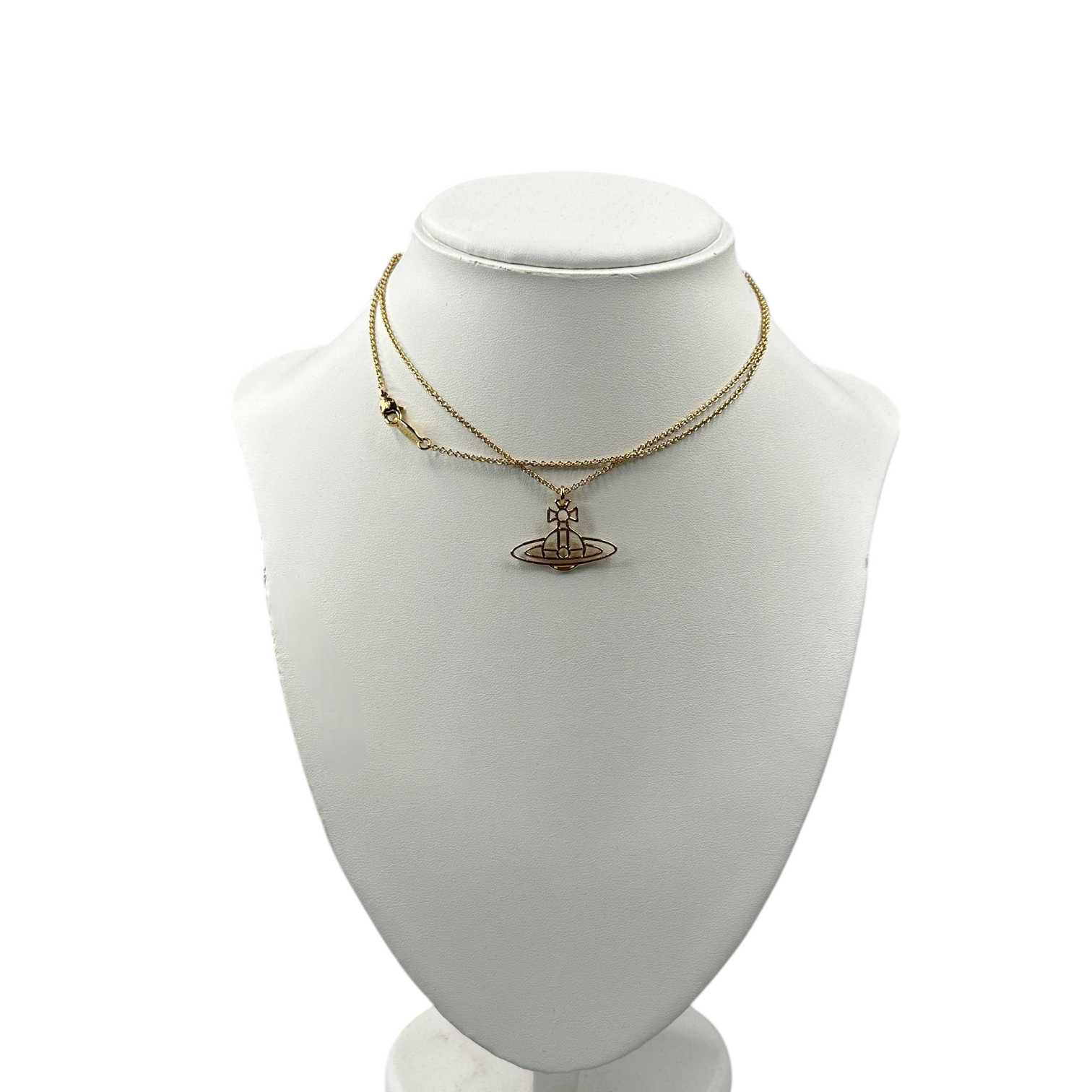 VIVIENNE WESTWOOD THIN LINES ORB NECKLACE - GOLD PLATED (I)