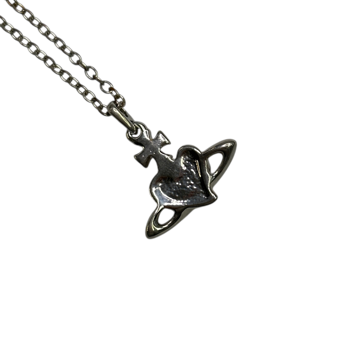 VIVIENNE WESTWOOD HEART ORB NECKLACE PINK