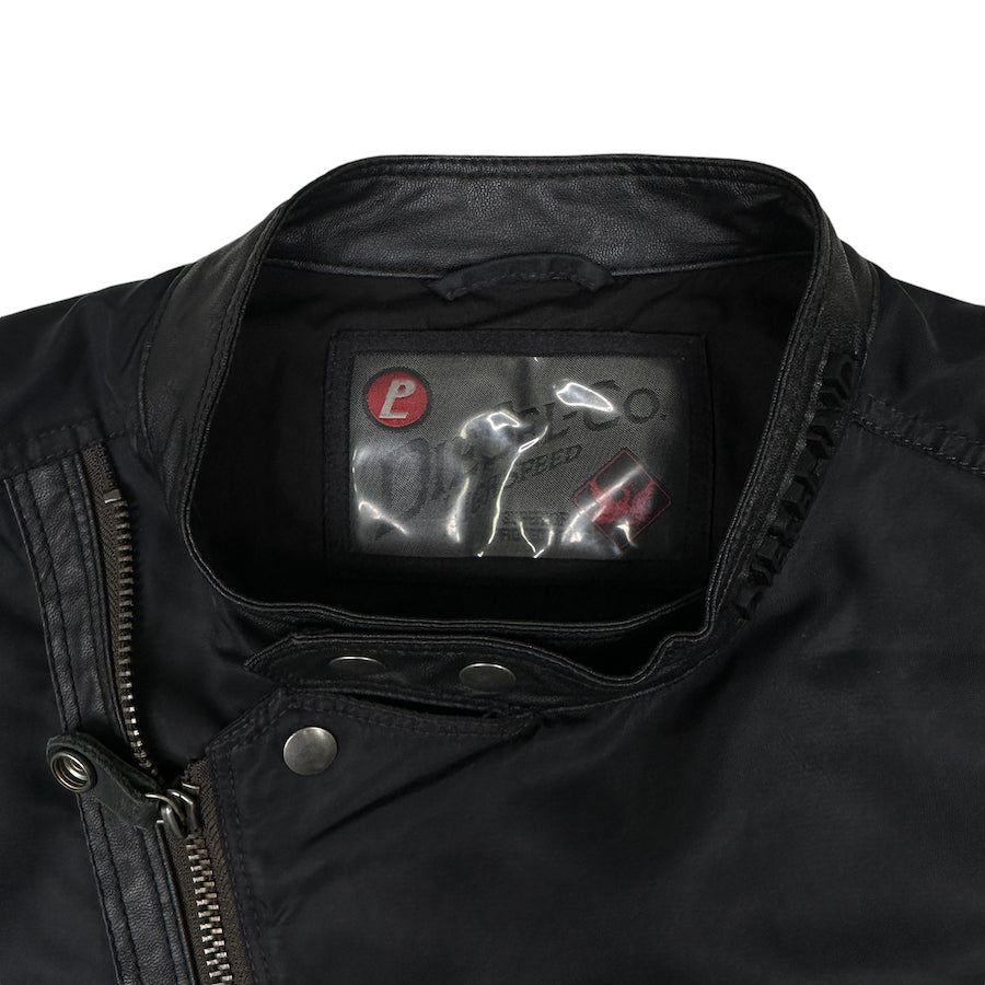 (S) DIESEL BLACK NYLON RIDERS JACKET