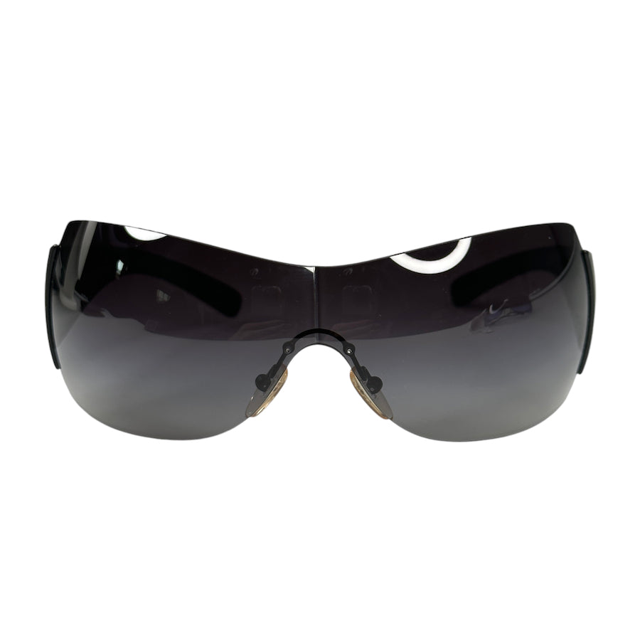 PRADA SPR04I SHIELD SUNGLASSES BLACK