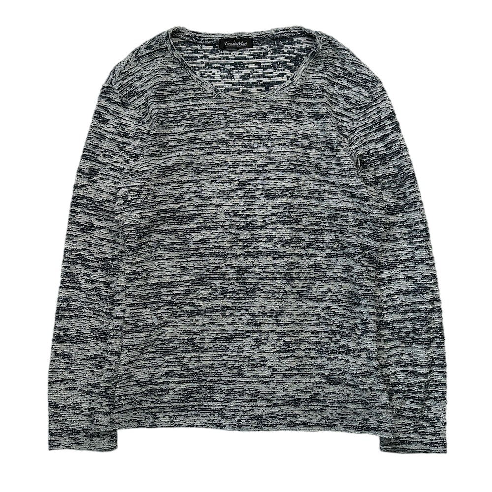 TORNADO MART LONG SLEEVE TOP - BLUE/WHITE