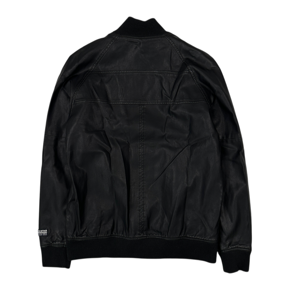 G-STAR RAW FAUX LEATHER JACKET - BLACK