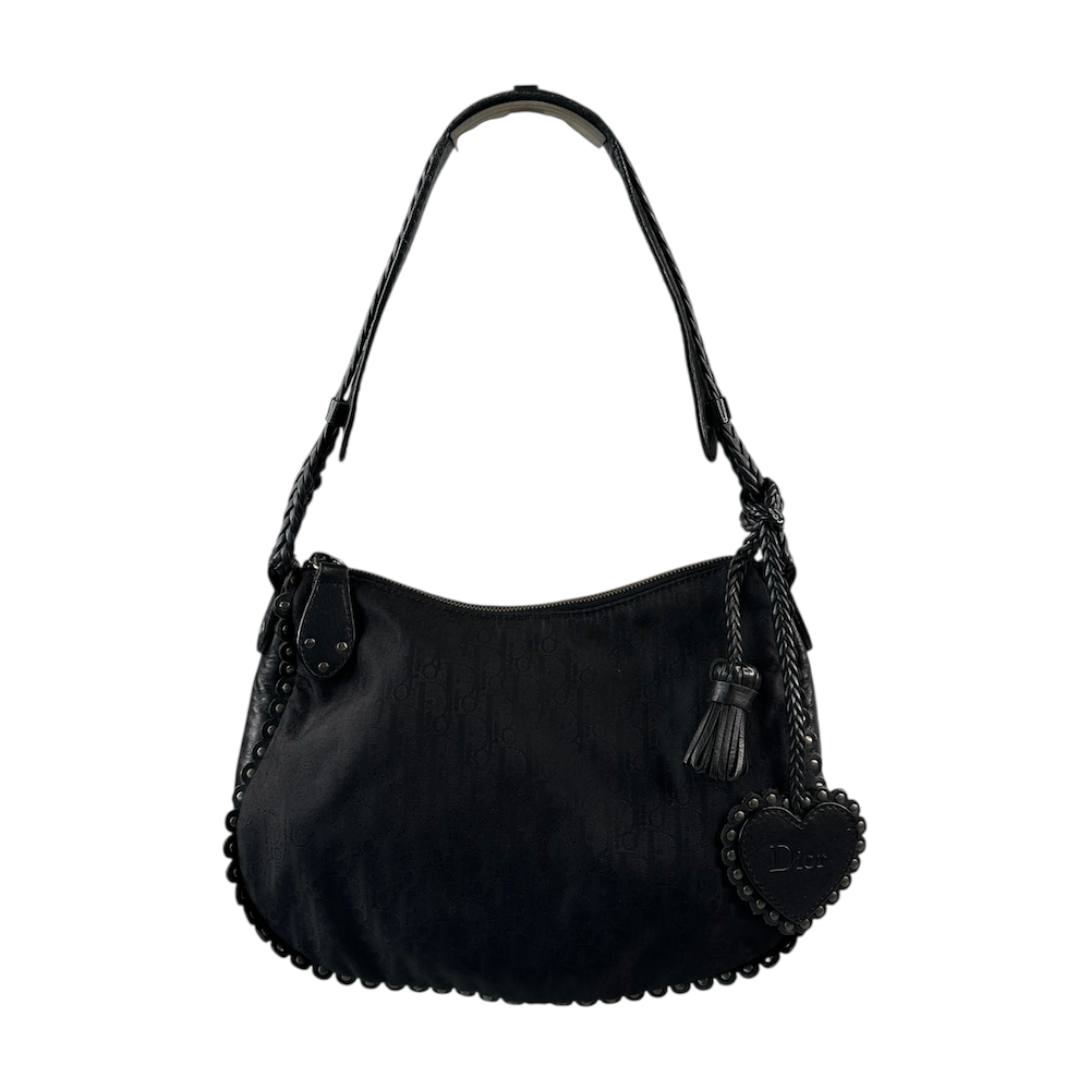 DIOR MONOGRAM BRAIDED HOBO BAG