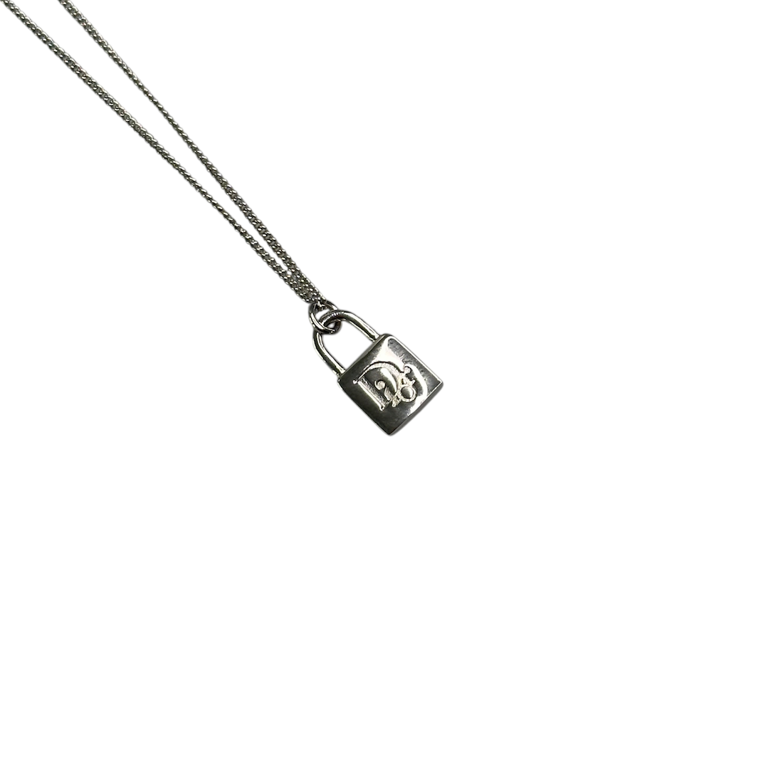 DIOR PADLOCK PENDANT NECKLACE