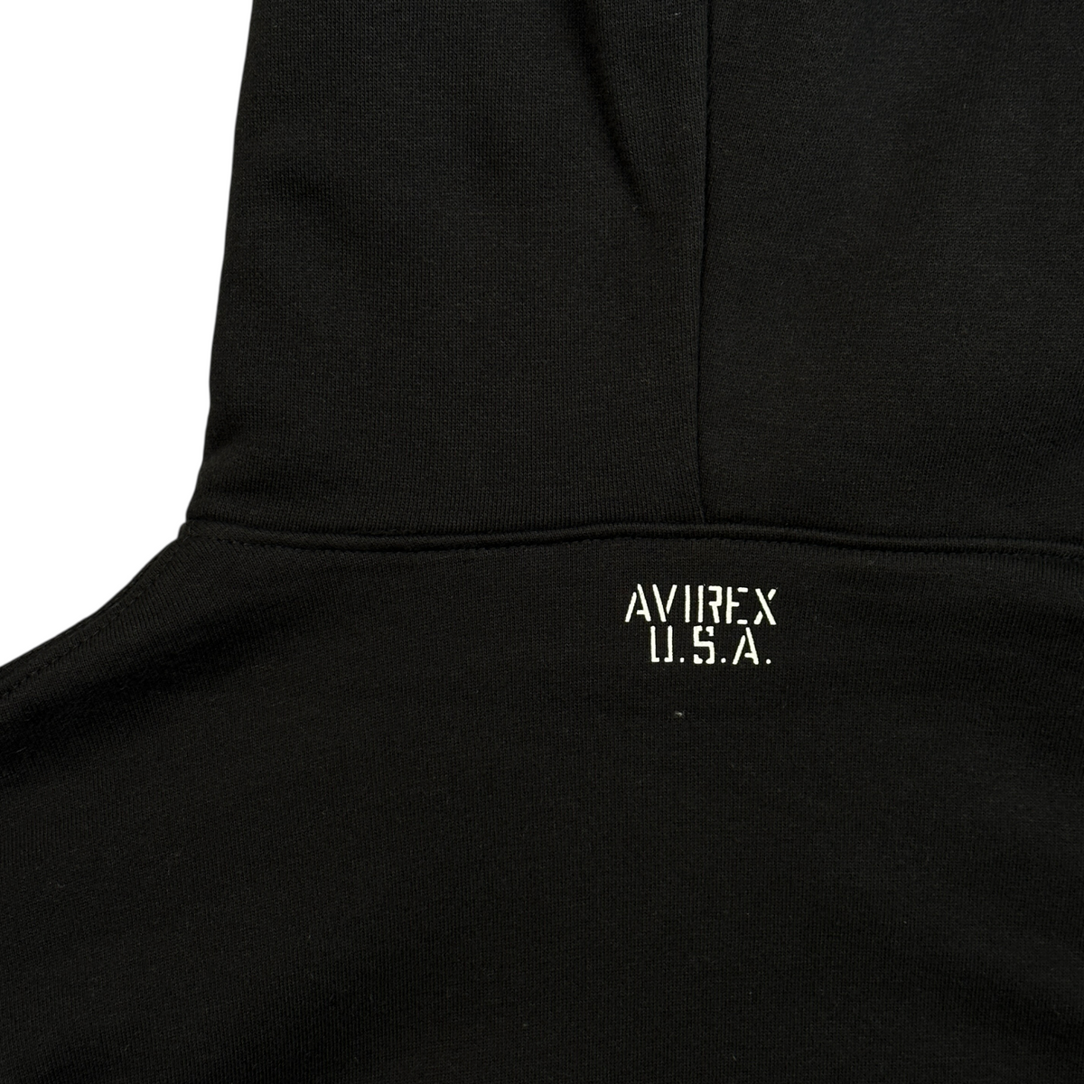 (NEW) AVIREX LOGO ZIP HOODIE - BLACK