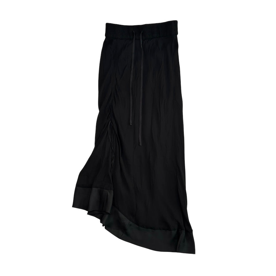 BAJRA DOUBLE LAYERED MAXI SKIRT - BLACK
