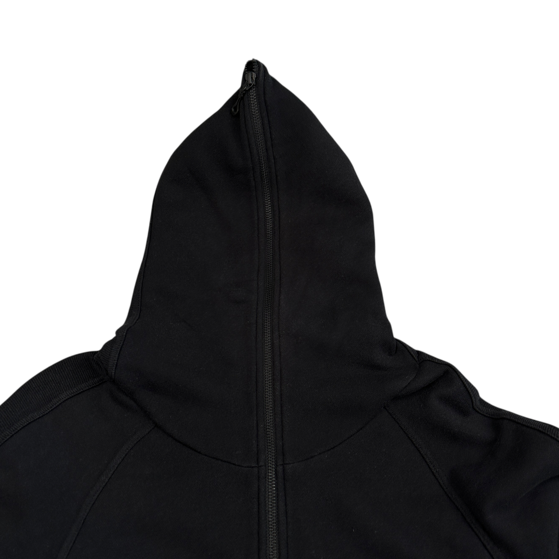 (L) SEMANTIC DESIGN "LOVE & PEACE" ZIP HOODIE - BLACK