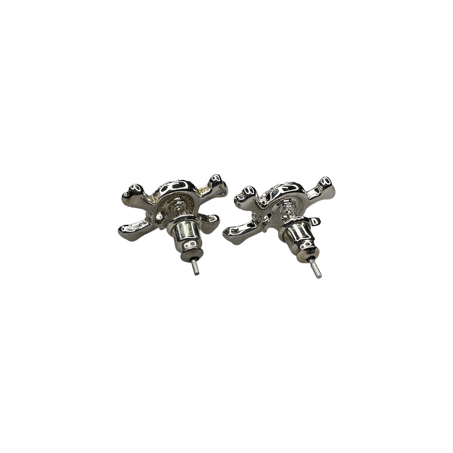 VIVIENNE WESTWOOD RHINESTONE SKULL EARRINGS