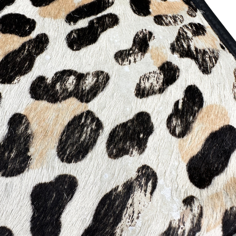 PRADA CALF HAIR LEOPARD PRINT TOTE BAG