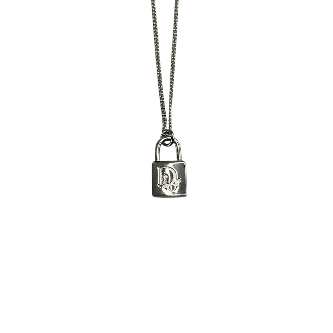 DIOR PADLOCK PENDANT NECKLACE