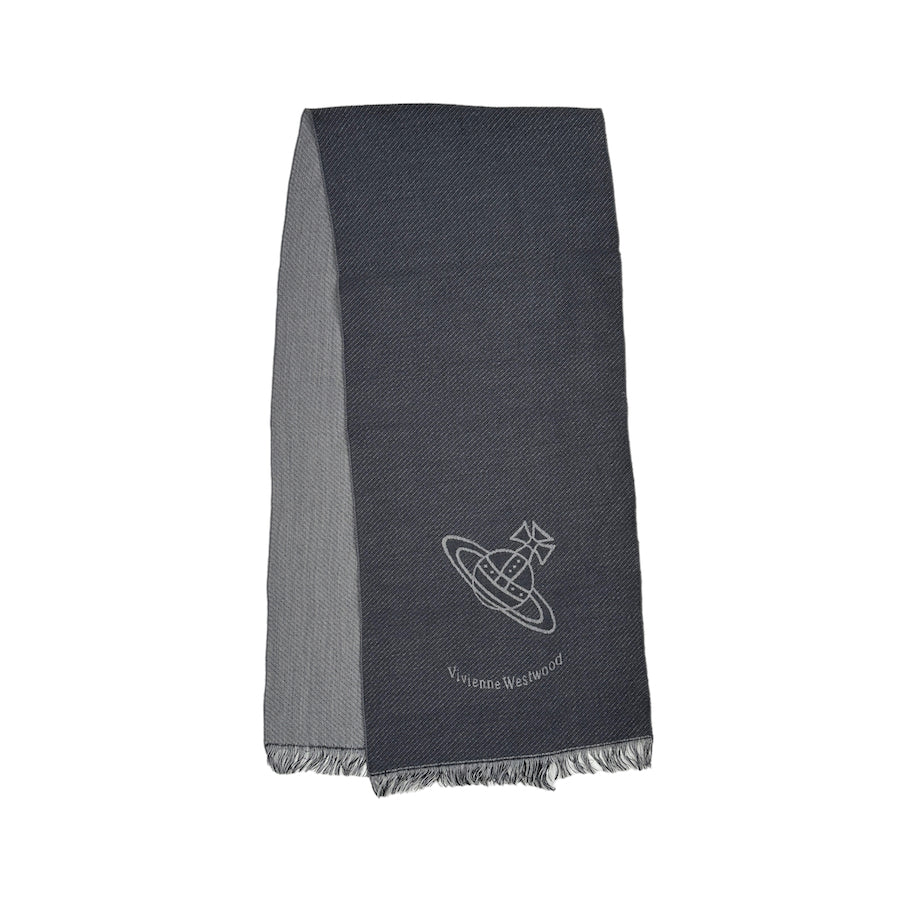 VIVIENNE WESTWOOD MAN LARGE ORB SCARF - GREY / GREY