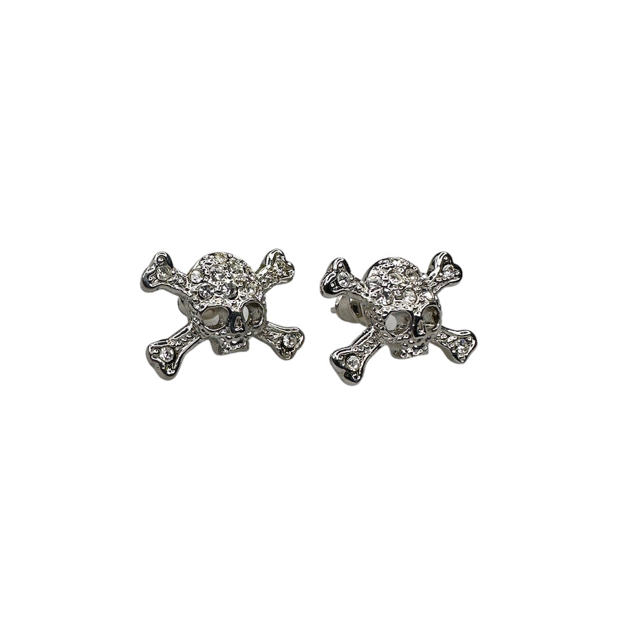 VIVIENNE WESTWOOD RHINESTONE SKULL EARRINGS