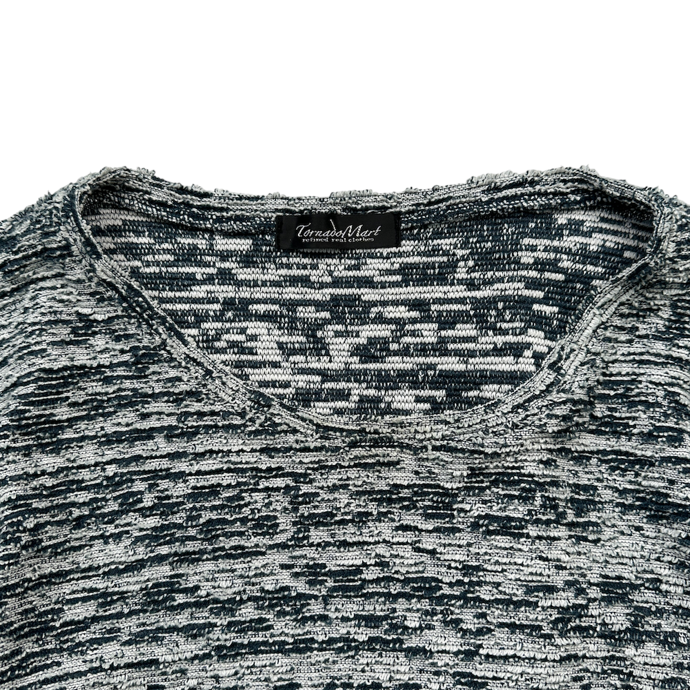 TORNADO MART LONG SLEEVE TOP - BLUE/WHITE