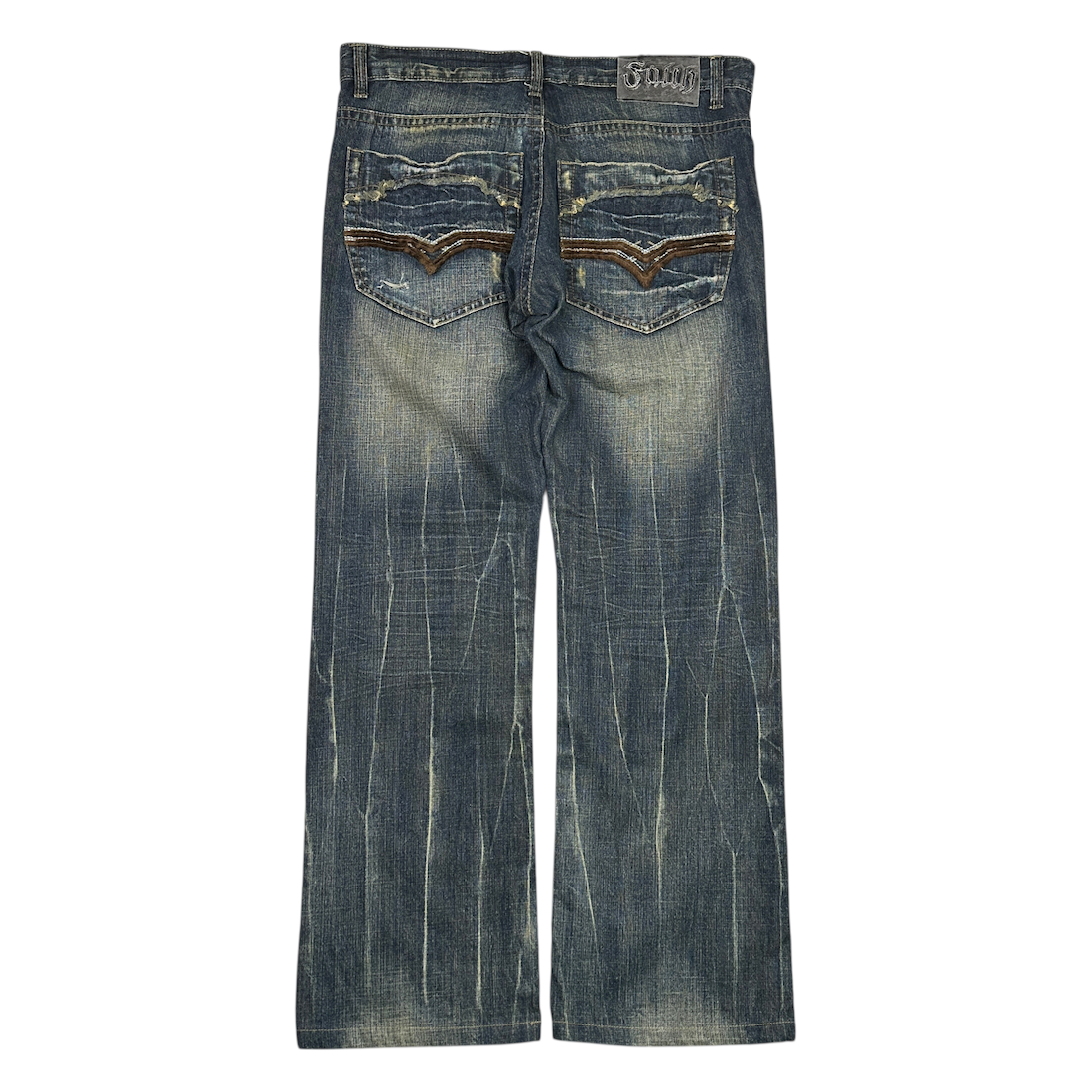 (34) DSQAURED2 DISTRESSED BOOTCUT DENIM
