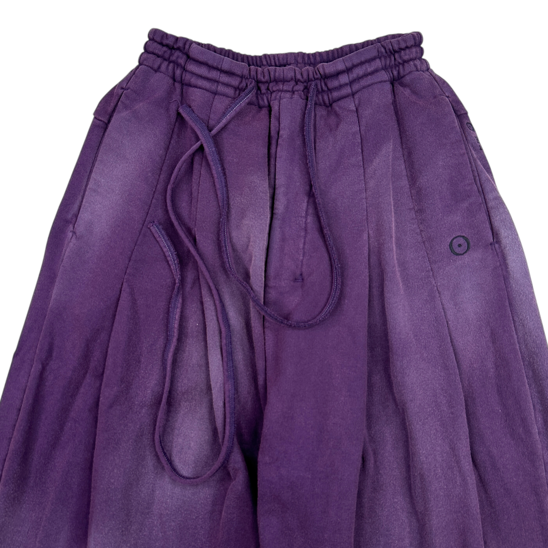 (S) SHINYA KOZUKA WASHED ORDINARY HOME BAGGY SWEATPANTS - AUBERGINE