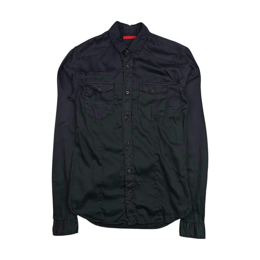 PRADA 2008 DOUBLE POCKET SHIRT - BLACK