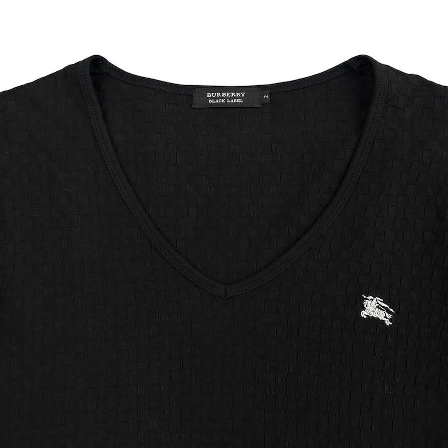 (2) BURBERRY BLACK LABEL V NECK LONG SLEEVE - BLACK