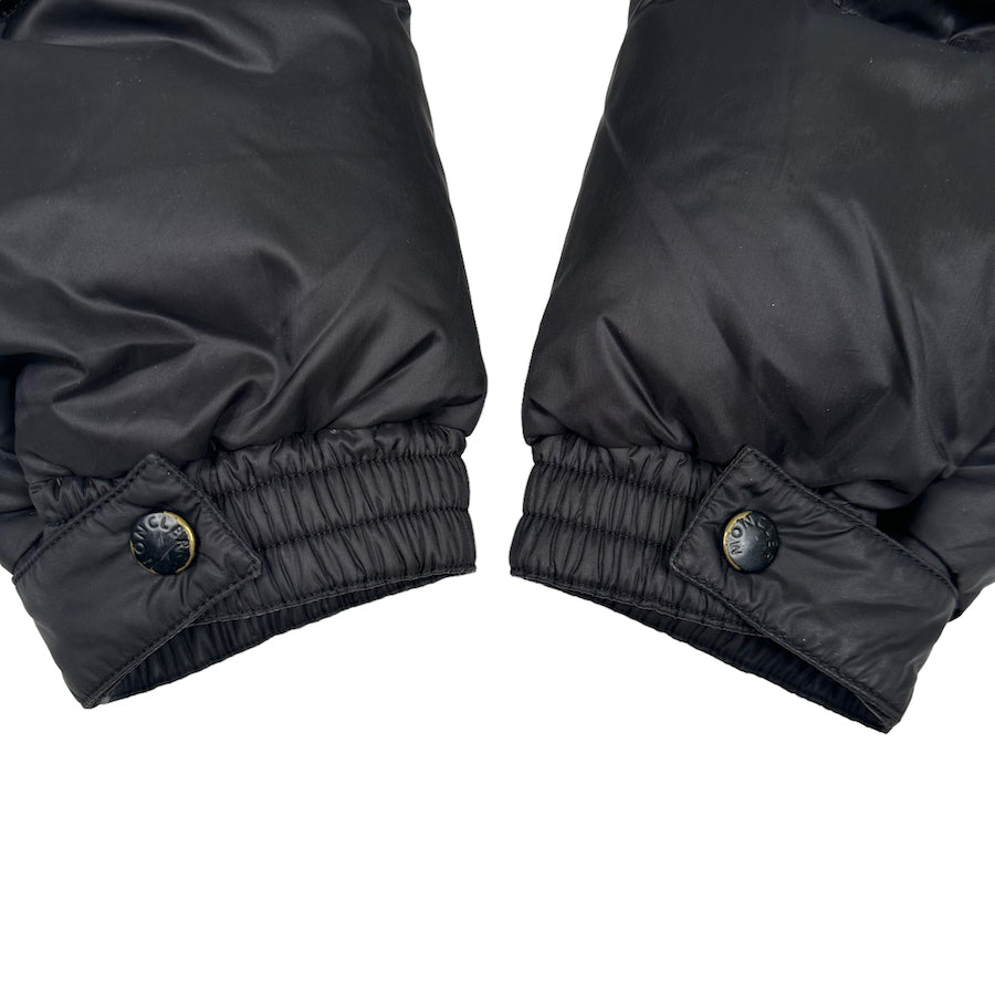 MONCLER MATTE BLACK HOODED BAZILLE DOWN JACKET