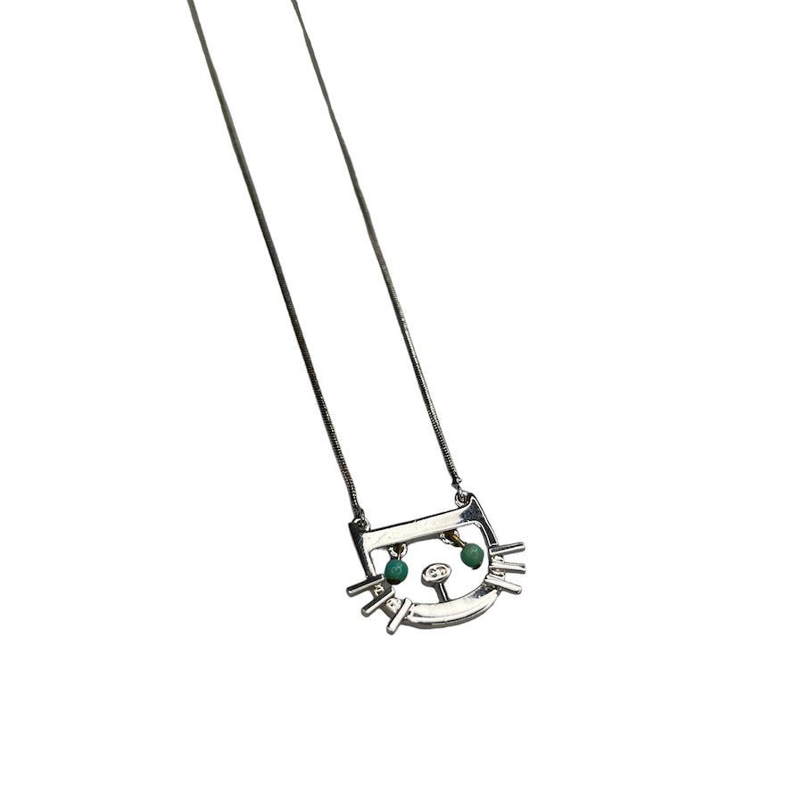 DIOR CAT PENDANT NECKLACE