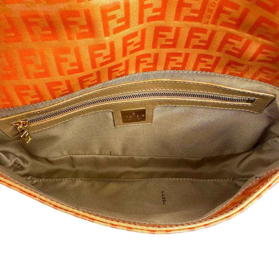 FENDI PEACH ZUCCHINO PVC BAGUETTE BAG