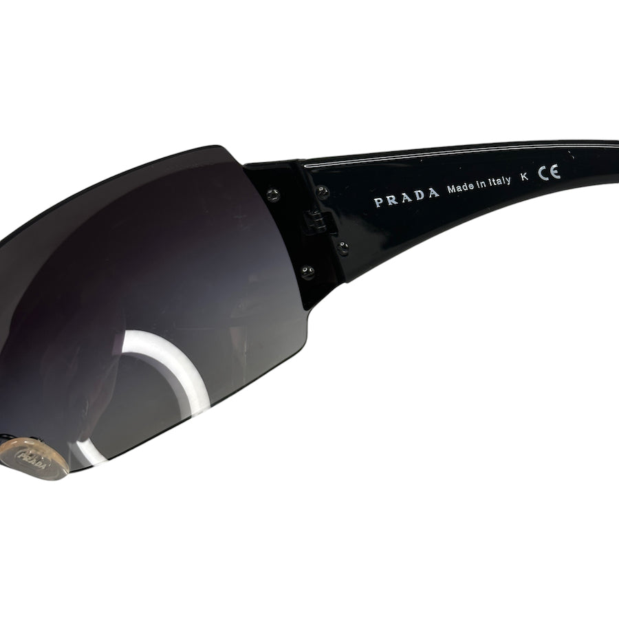 PRADA SPR04I SHIELD SUNGLASSES BLACK