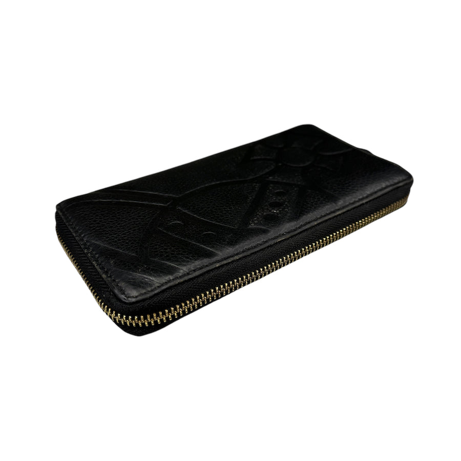 VIVIENNE WESTWOOD EMBOSSED ORB ZIP LONG WALLET