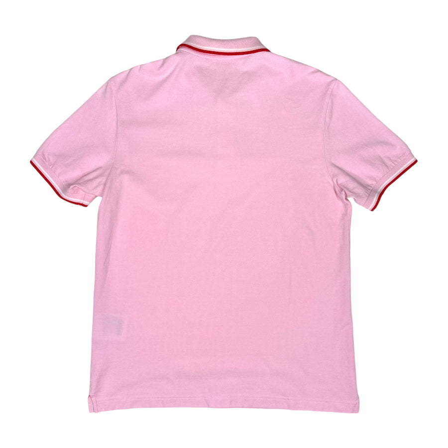 PRADA 2017 RUBBER LOGO POLO SHIRT - PINK