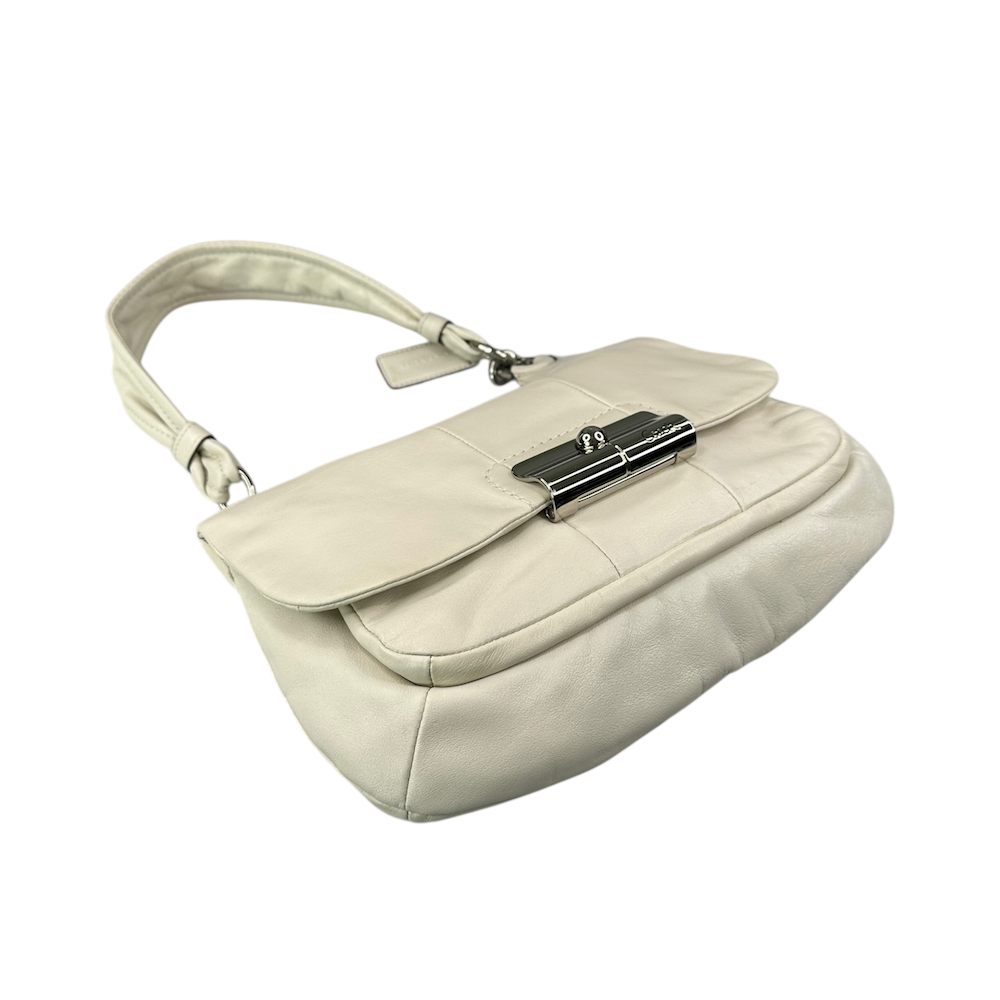 COACH BEIGE LEATHER SHOULDER BAG